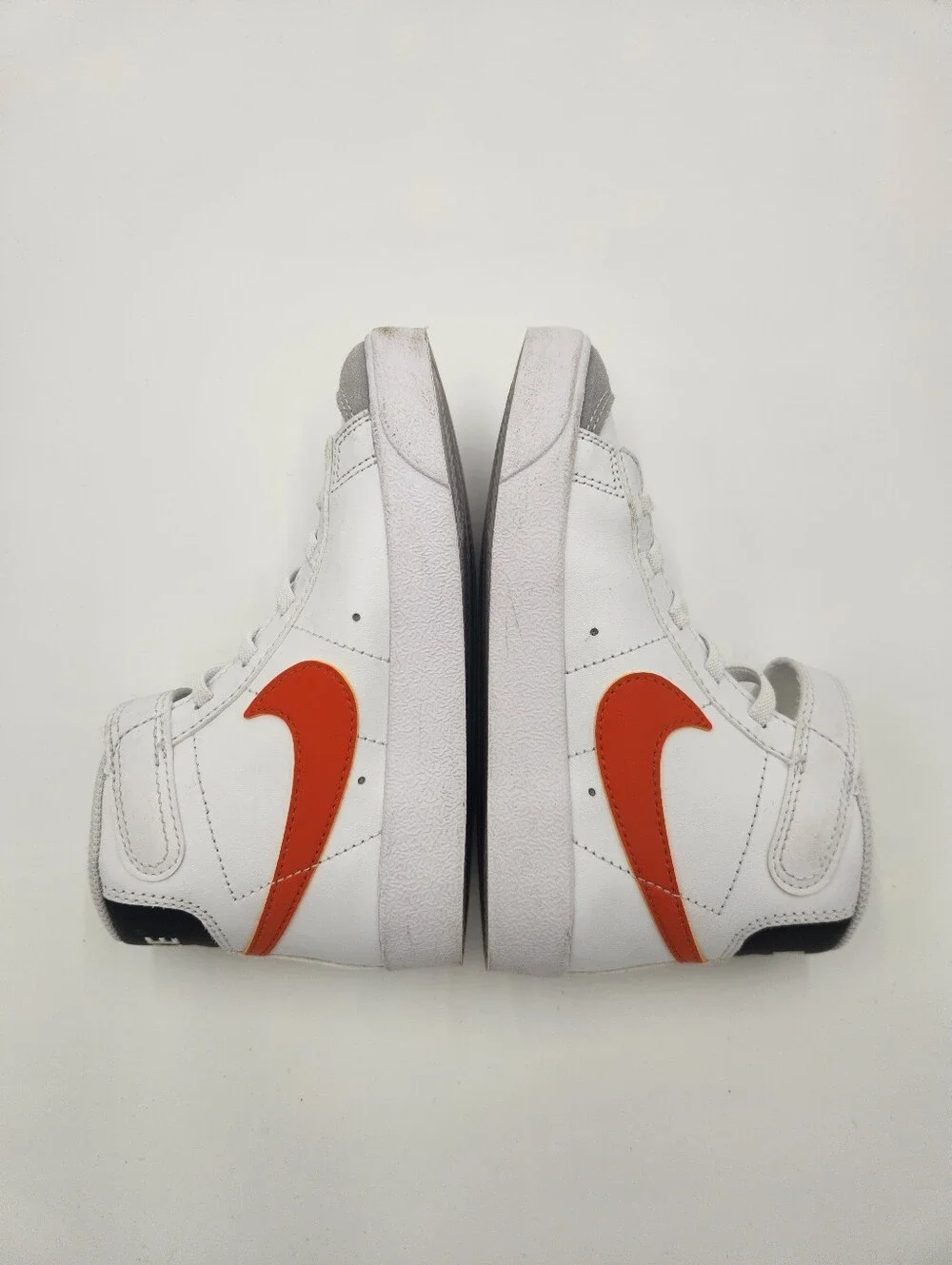 Nike Blazer Mid '77 Shoes White/Safety Orange Kids Boys Size 11c